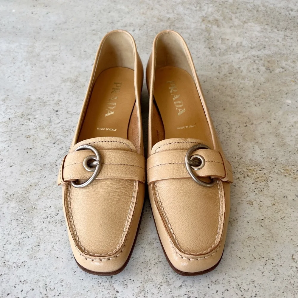 PRADA Women’s Leather Loafers size 37 EU - Picture 3 of 10